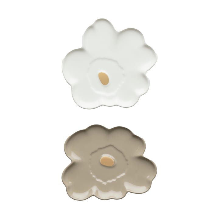 Prato Unikko 13 cm 2 peças - Terra-white-gold - Marimekko