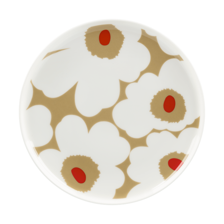Prato Unikko Ø20 cm - bege-branco-vermelho - Marimekko