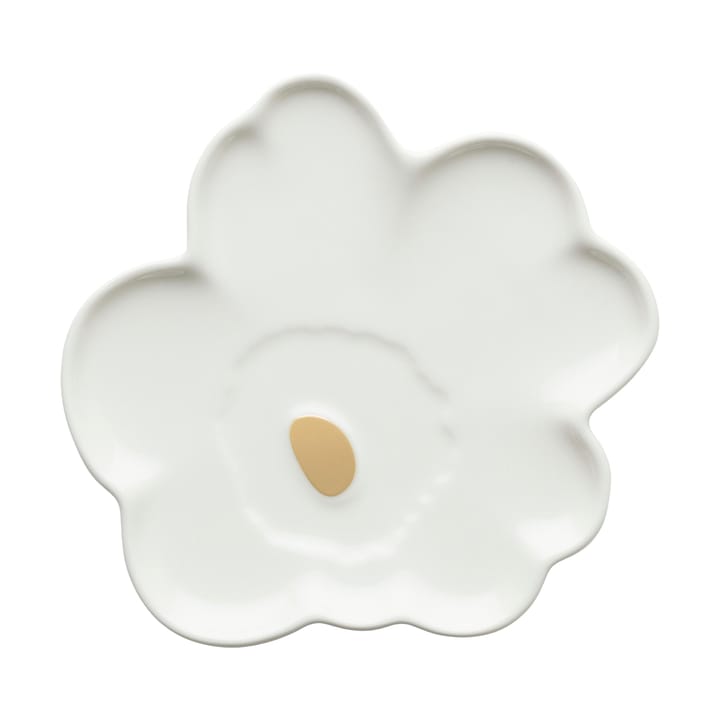 Prato Unikko Shape 20 cm, White-gold Marimekko