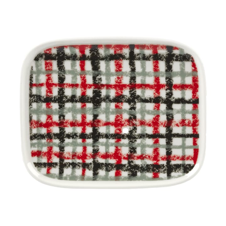 Prato Urdimbre 12x15 cm, White-red-coal-sage Marimekko