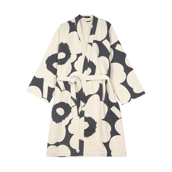 Roupão de banho Unikko - Charcoal-off white, L - Marimekko