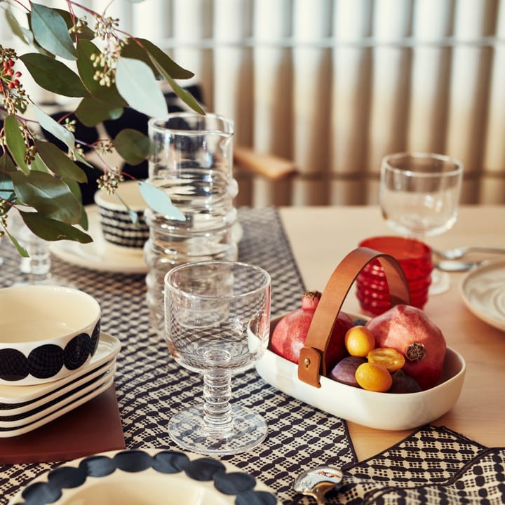 Taça de servir com alça de pele Koppa - branco - Marimekko