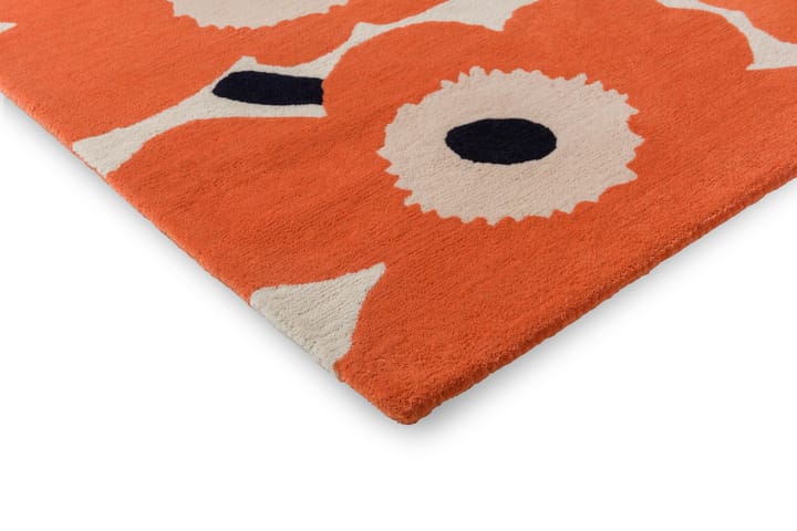 Tapete de lã Unikko - Orange Red, 250x350 cm - Marimekko