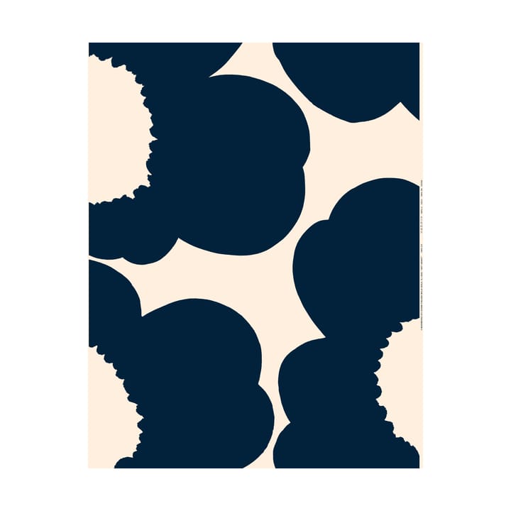 Tecido de algodão cetim Iso Unikko - Cotton-dark navy - Marimekko