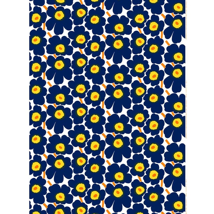 Tecido de algodão Pieni Unikko, Branco-Azul-Amarelo
 Marimekko