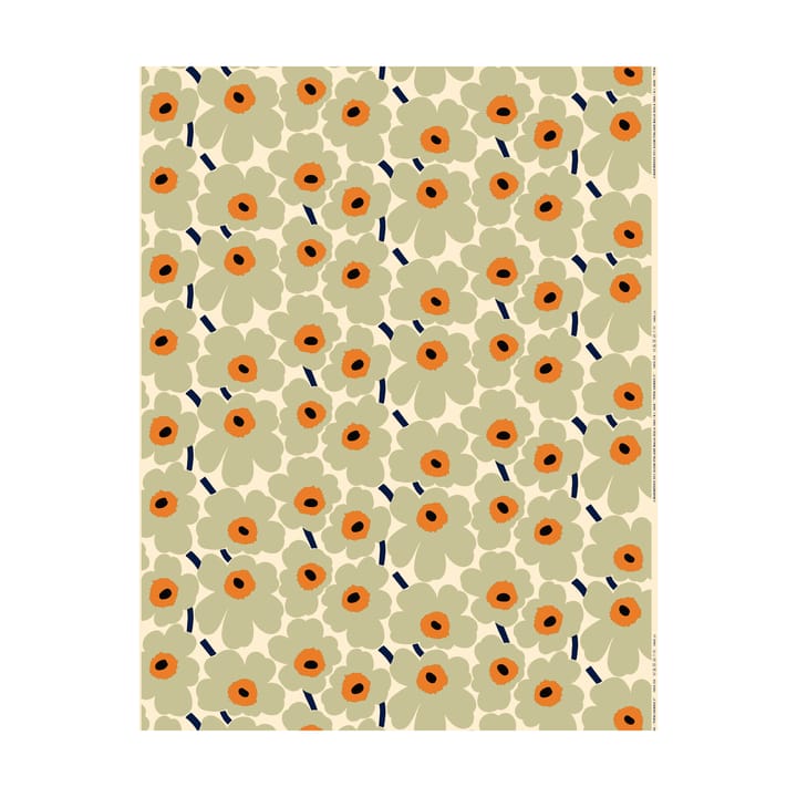 Tecido de algodão Pieni Unikko - Salvia-warm orange - Marimekko