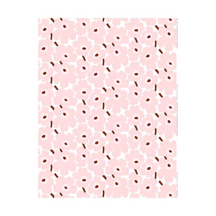 Tecido de algodão Pieni Unikko - White-pink-chestnut - Marimekko