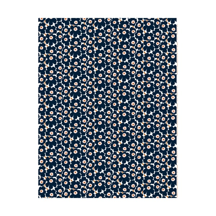 Tecido Pieni Unikko - White-dark navy-powder-tile - Marimekko