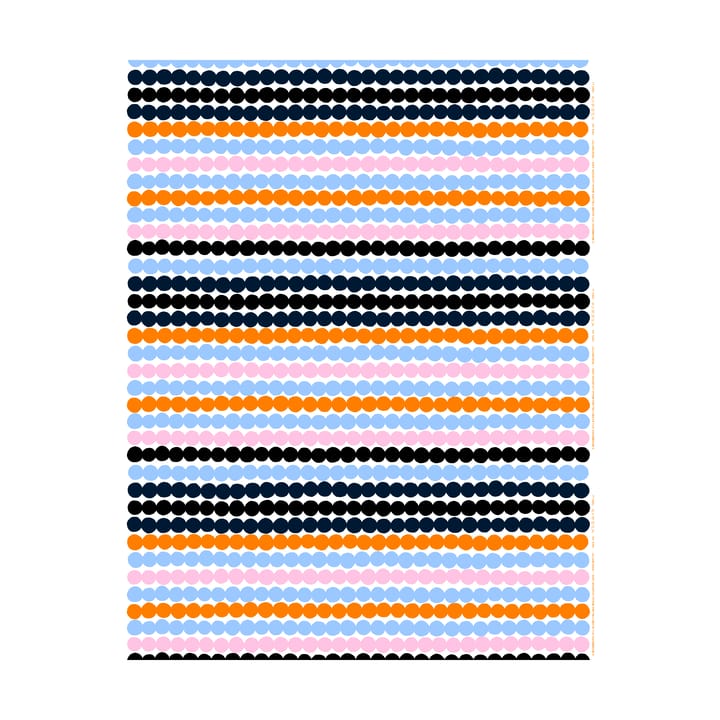 Tecido Räsymatto, White-light blue-orange-pink Marimekko