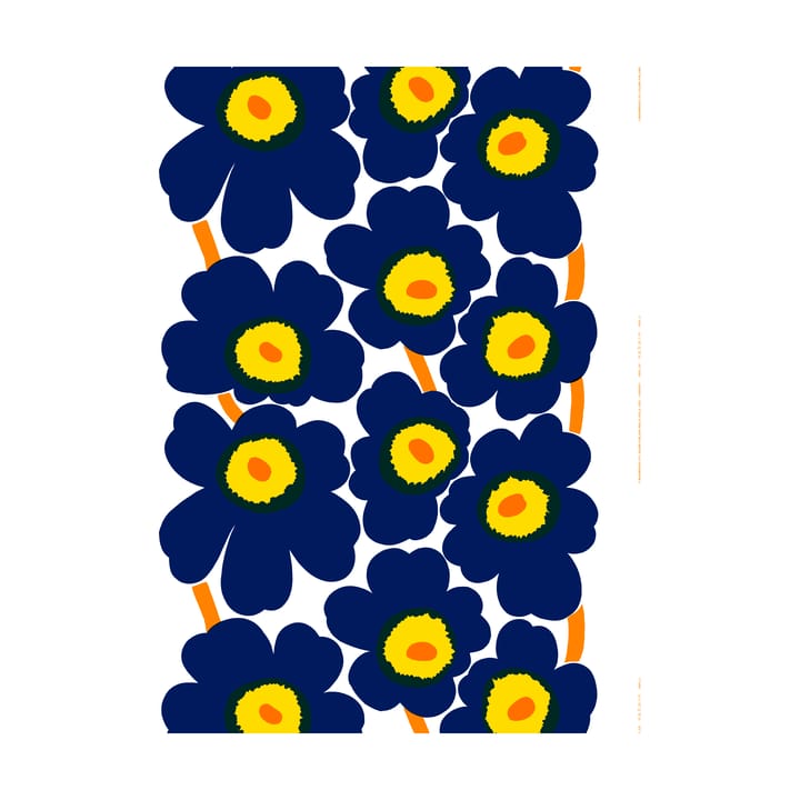 Tecido Unikko azul escuro - Azul escuro-amarelo

 - Marimekko