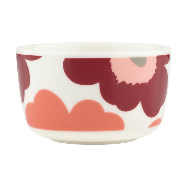 Tigela Unikko 2,5 dl - White-dark cherry-salmon red - Marimekko