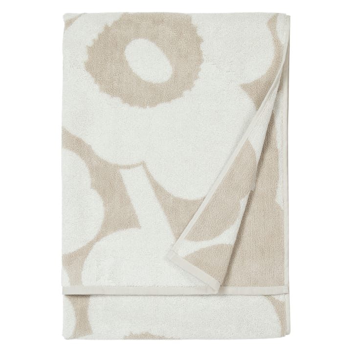 Toalha bege-branco Unikko - 70x150 cm - Marimekko