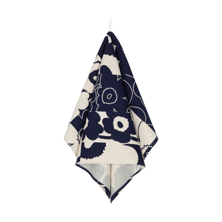 Toalha de cozinha Unikko kollaasi 43x70 cm - Linen-dark navy - Marimekko