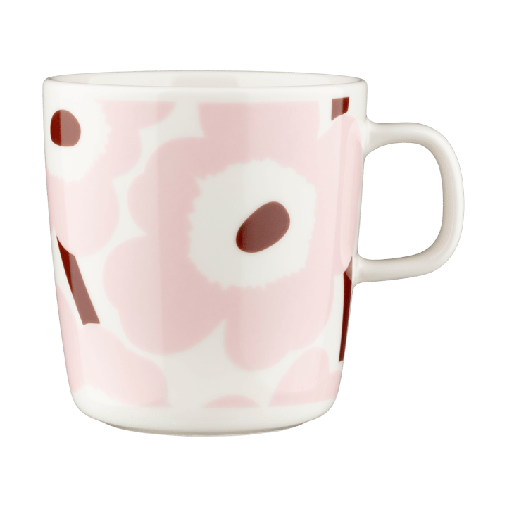 Unikko Chávena 40 cl - White-light pink-chestnut - Marimekko