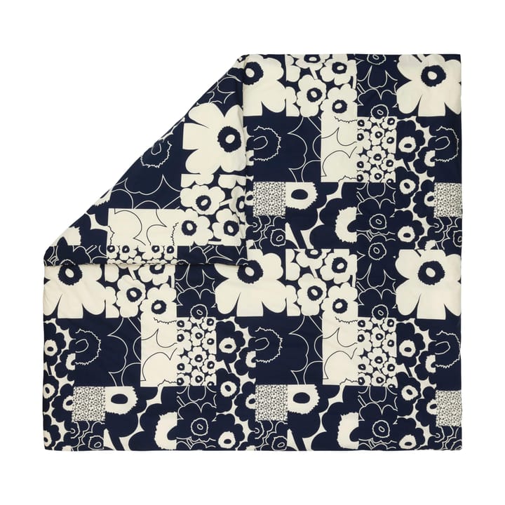 Unikko kollaasi conjunto de capa de edredão 240x220 cm - Off-white-dark blue - Marimekko