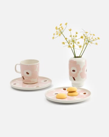 Vaso Unikko 14 cm - White-light pink-chestnut - Marimekko