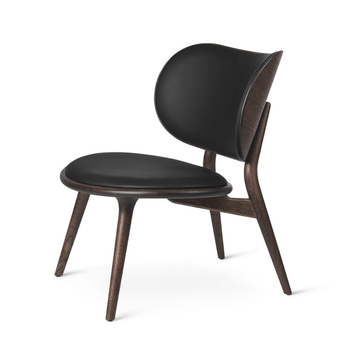 Cadeira lounge The Lounge Chair - Couro Preto, Sirka estrutura cinzento  - Mater