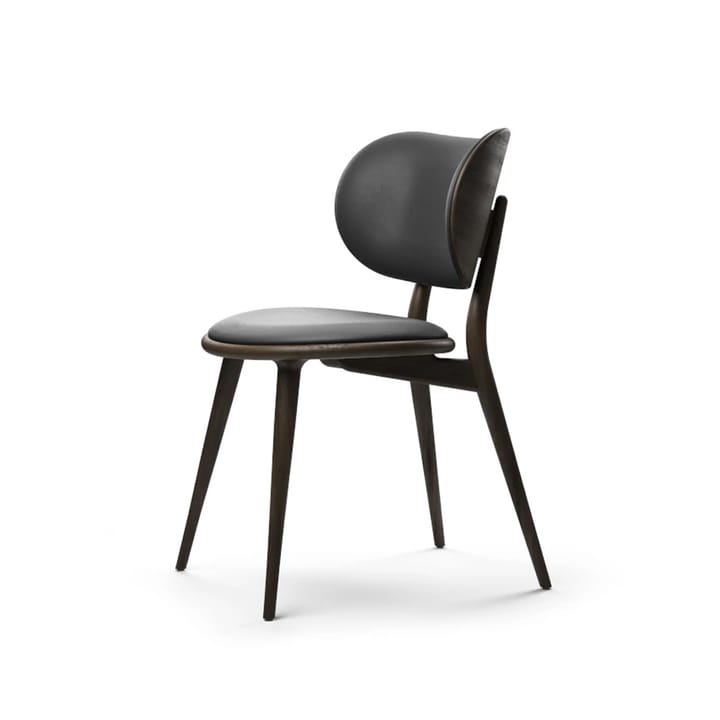 Cadeira The Dining Chair  - couro preto, madeira preta - Mater