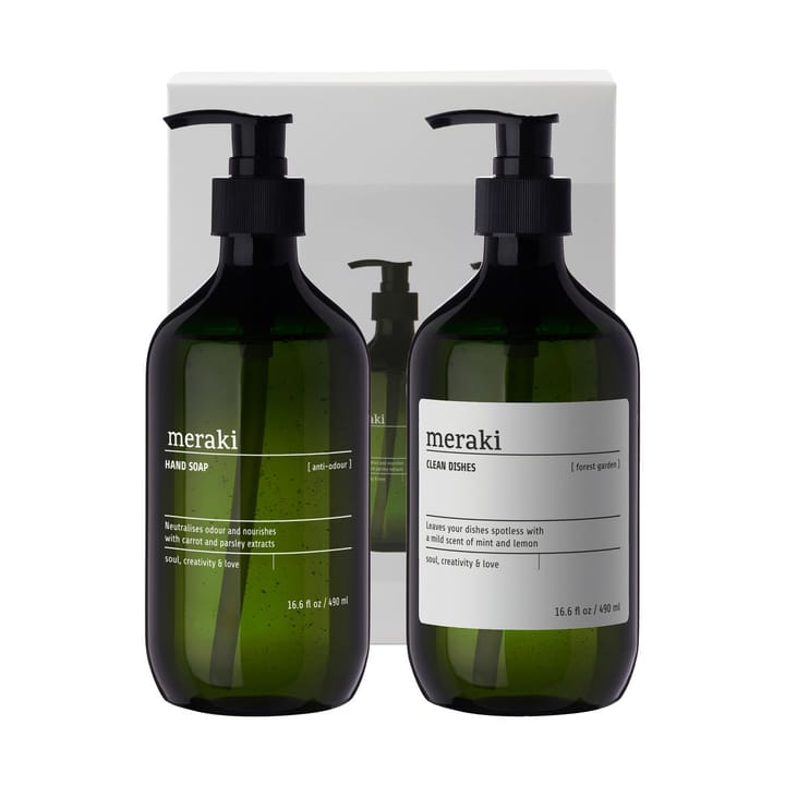 Meraki Conj. para presente sabonete líquido e detergente para louça - Anti-odor forest garden - Meraki