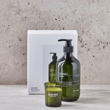 Meraki Conj. para presente sabonete líquido e vela perfumada - Anti-odor herbal verde - Meraki