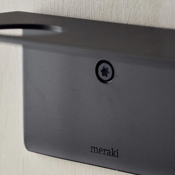 Meraki prateleira com suporte para garrafa e gancho - Escovado acabamento preto - Meraki