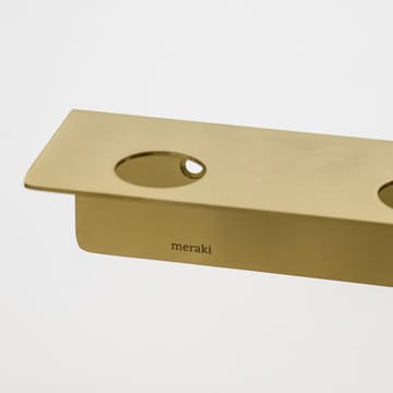 Meraki prateleira com suporte para garrafa e gancho - Escovado latão - Meraki