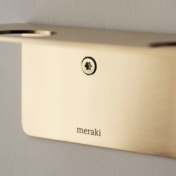 Meraki prateleira com suporte para garrafa e gancho - Escovado latão - Meraki