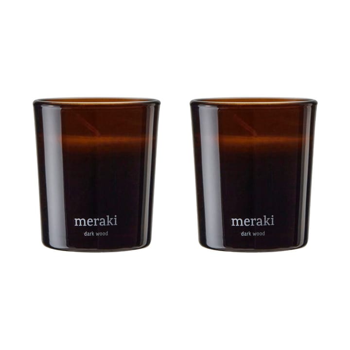 Vela perfumada Meraki 12 horas, 2-unid., Dark wood Meraki