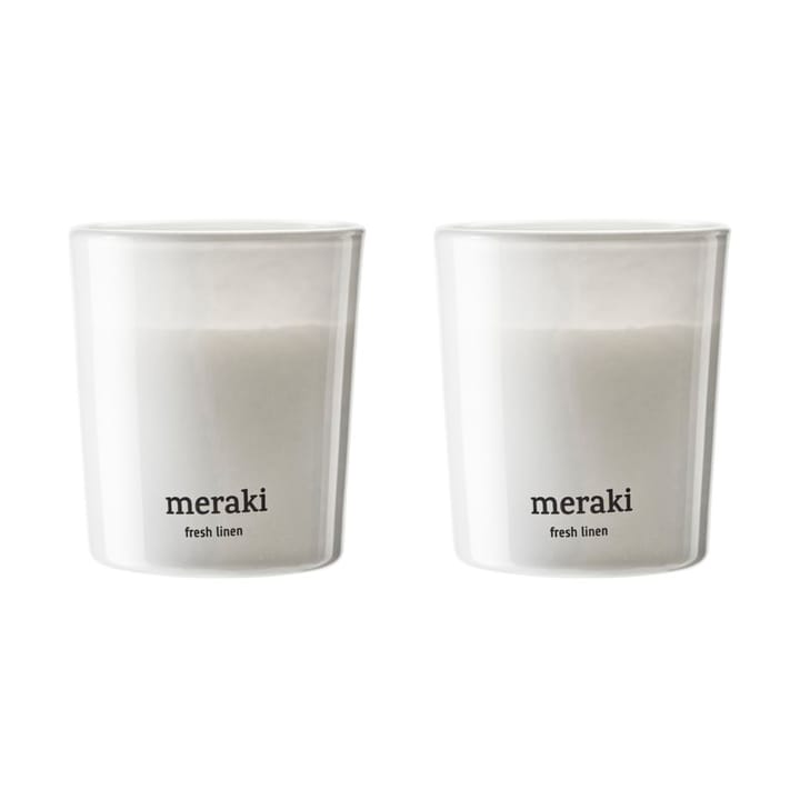 Vela perfumada Meraki 12 horas, 2-unid., Fresh Linen Meraki