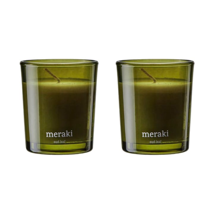 Vela perfumada Meraki 12 horas, 2-unid. - Oud leaf - Meraki