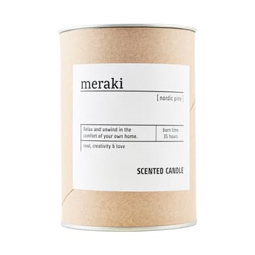 Vela perfumada, vidro castanho Meraki 35 horas - nordic pine - Meraki