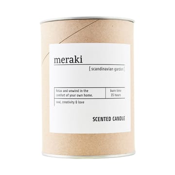 Vela perfumada, vidro castanho Meraki 35 horas - scandinavian garden - Meraki