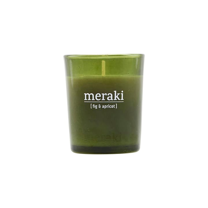 Vela perfumada, vidro verde Meraki 12 horas - fig-apricot - Meraki