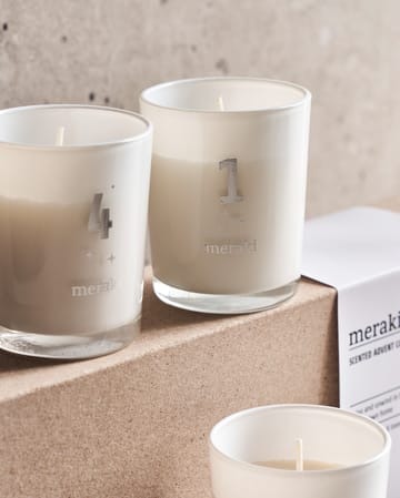 Velas do advento perfumadas Meraki 4 un. - Frozen meadow - Meraki