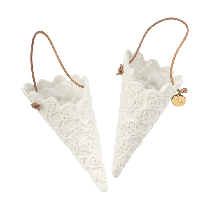  Cone de Natal Lace 2-unidades - Off-white - Mette Ditmer