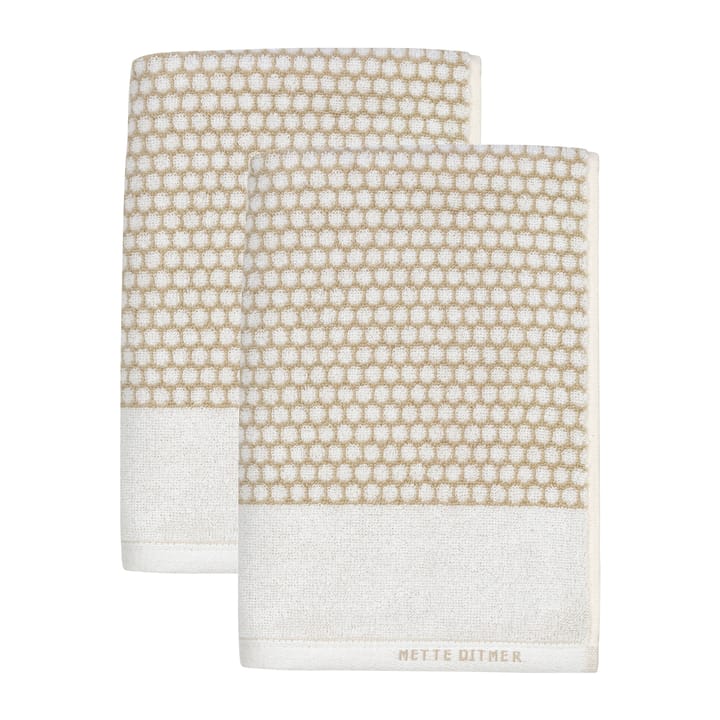 Grid toalha de mão 38x60 cm - 2 un. - Sand-off white - Mette Ditmer