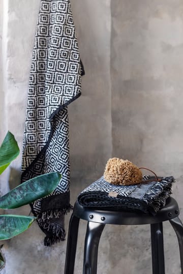 Morocco toalha 50x90 cm - Preto-branco - Mette Ditmer