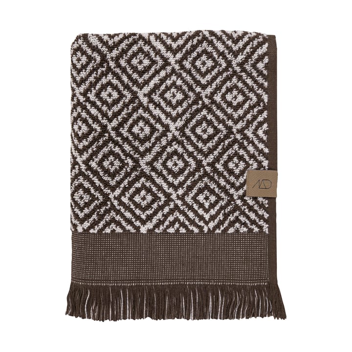 Morocco toalha 70x135 cm - Chocolate-off-white - Mette Ditmer