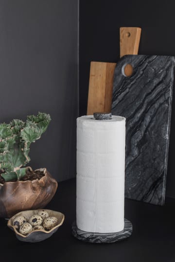 Suporte para papel-toalha Marble - Black-grey - Mette Ditmer