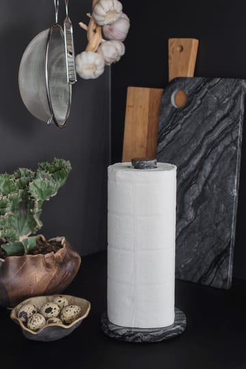 Suporte para papel-toalha Marble - Black-grey - Mette Ditmer