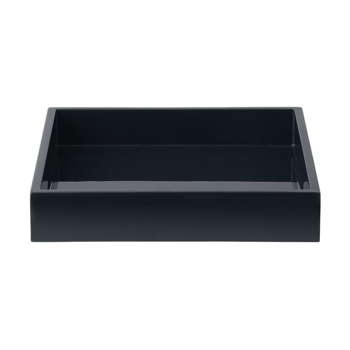 Bandeja de decoração Lux lacada 19x19x3,5 cm - Black - Mojoo