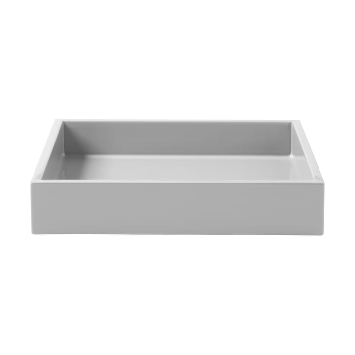 Bandeja de decoração Lux lacada 19x19x3,5 cm - Cool grey - Mojoo