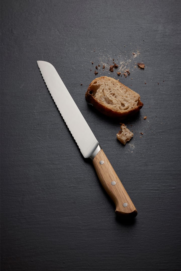 Faca de pão Foresta 32,5 cm - Aço inoxidável-carvalho - Morsø