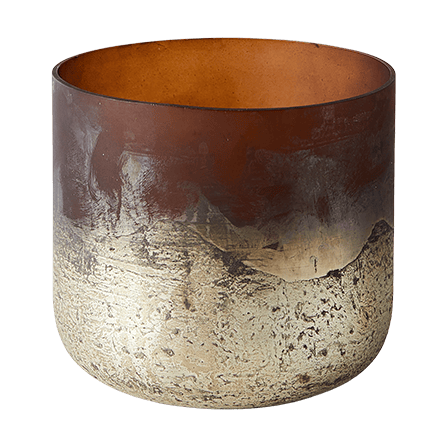 Vaso Lana Ø14x14 cm - Brown-gold - MUUBS