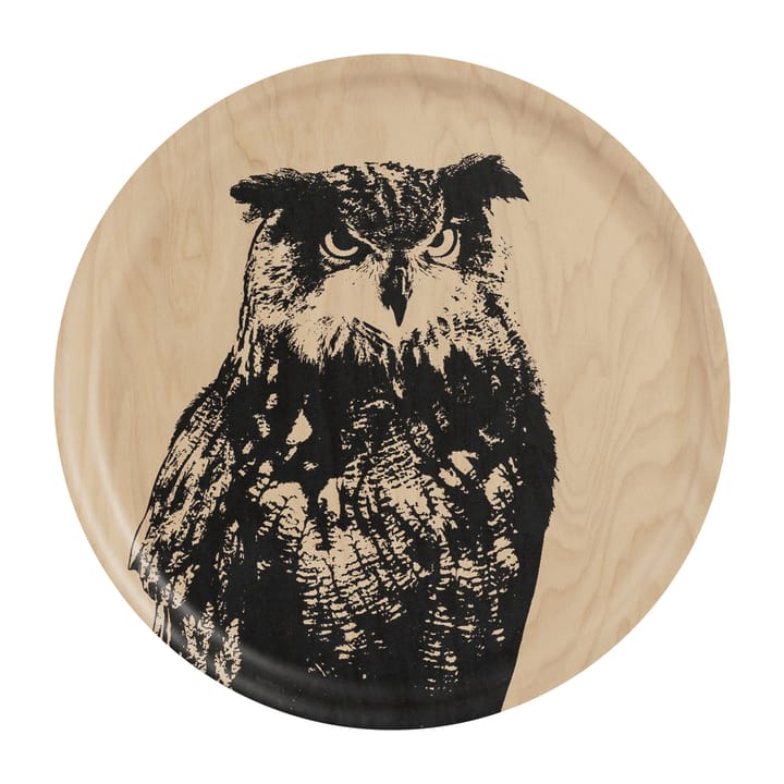 Bandeja Nordic The Eagle Owl Ø35 cm - Preto-natural - Muurla