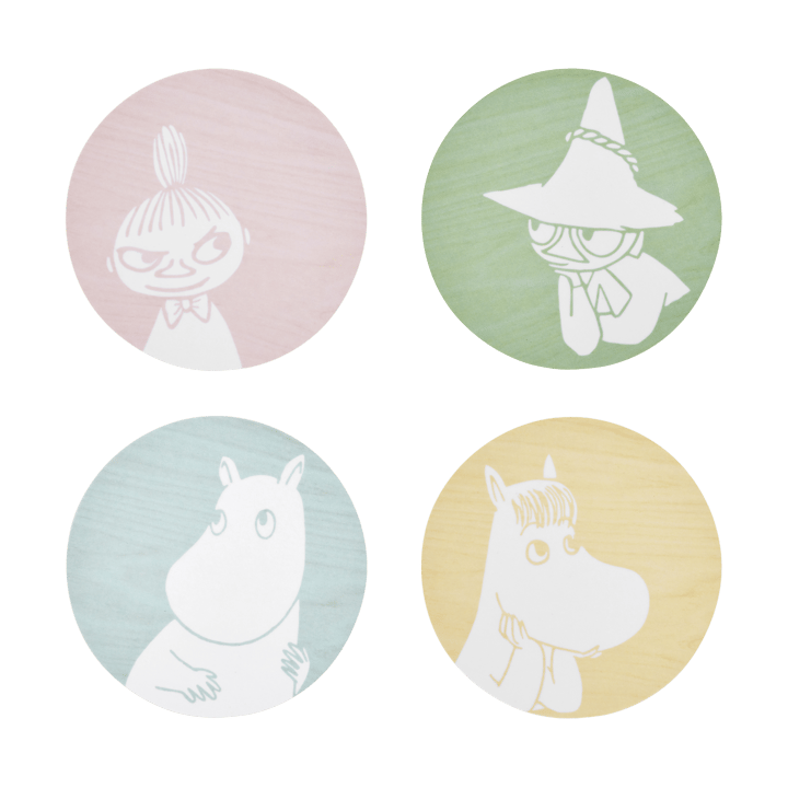 Base para copos Moomin Ø10 cm, 4 un. - Moomin characters - Muurla