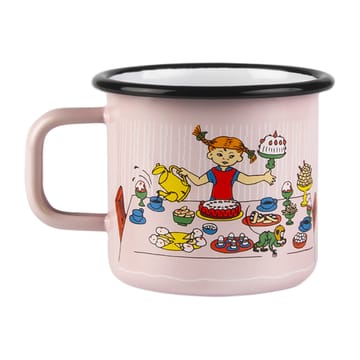 Caneca de esmalte Aniversário de Pippi 3,7 dl - Rosa - Muurla