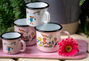 Caneca de esmalte Aniversário de Pippi 3,7 dl - Rosa - Muurla