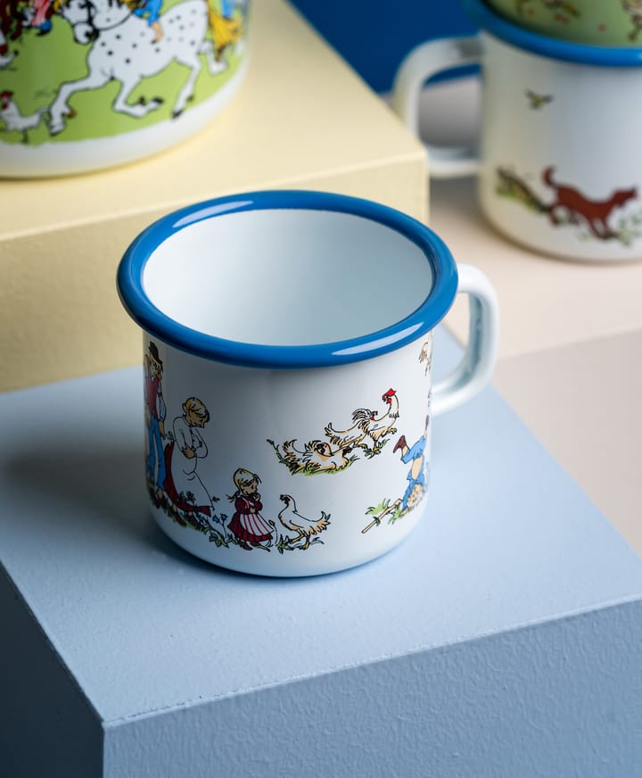 Caneca de esmalte Emil em Lönneberga 1,5 dl - Azul claro - Muurla