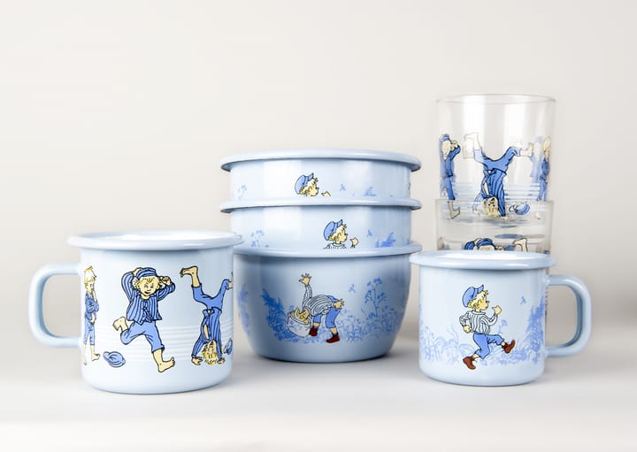 Caneca de esmalte Emil em Lönneberga 2,5 dl - Azul claro - Muurla